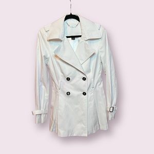 White House Black Market white pea coat size S, double breasted, lined